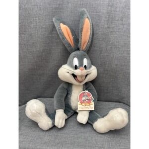 Vintage 1990 Bugs Bunny 50th Birthday Plush Looney Tunes Mighty Star 1538 20"
